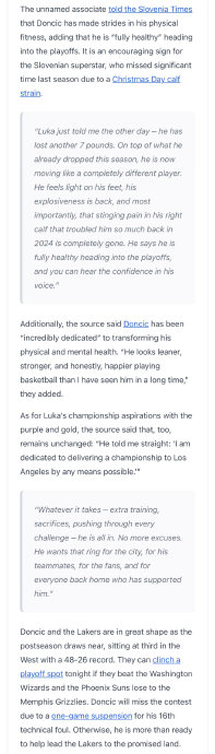 东契奇季后赛前状态全面复苏 拒绝伤病困扰全力